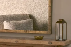 Fireside|Wall Mirrors^Nkuku Murwara Antique Glass Arched Mirror - Antique Brass