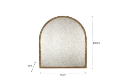 Fireside|Wall Mirrors^Nkuku Murwara Antique Glass Arched Mirror - Antique Brass