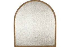 Fireside|Wall Mirrors^Nkuku Murwara Antique Glass Arched Mirror - Antique Brass