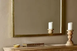 Wall Mirrors^Nkuku Murwara Arch Mirror - Antique Brass