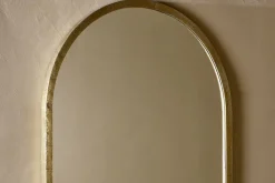 Wall Mirrors^Nkuku Murwara Arch Mirror - Antique Brass