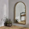 Full Length Mirrors^Nkuku Murwara Full Length Arched Mirror - Antique Brass