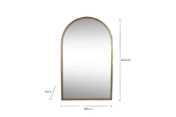 Full Length Mirrors^Nkuku Murwara Full Length Arched Mirror - Antique Brass