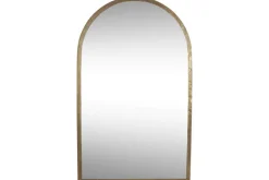 Full Length Mirrors^Nkuku Murwara Full Length Arched Mirror - Antique Brass