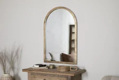 Wall Mirrors|Hallway & Bootroom^Nkuku Murwara Wall Mirror - Antique Brass