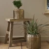 Decorative Home Accessories|Indoor Planters^Nkuku Nabara Cast Aluminium Planter - Antique Brass