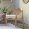 Bedroom|Occasional Chairs^Nkuku Nabhi Mango Wood & Cane Occasional Chair - Natural