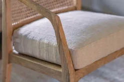 Bedroom|Occasional Chairs^Nkuku Nabhi Mango Wood & Cane Occasional Chair - Natural