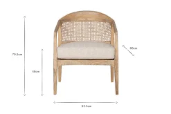 Bedroom|Occasional Chairs^Nkuku Nabhi Mango Wood & Cane Occasional Chair - Natural