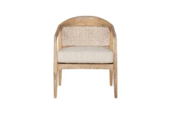 Bedroom|Occasional Chairs^Nkuku Nabhi Mango Wood & Cane Occasional Chair - Natural
