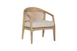 Bedroom|Occasional Chairs^Nkuku Nabhi Mango Wood & Cane Occasional Chair - Natural