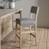 Kitchen & Dining|Bar Stools & Bar Chairs^Nkuku Nadeeka Linen Upholstered Counter Chair - Soft Grey