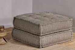 Living|Footstools & Poufs^Nkuku Nadeeka Modular Sofa Footstool - Soft Grey