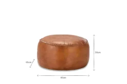 Living|Footstools & Poufs^Nkuku Nadu Leather Pouf - Aged Tan
