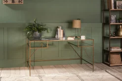 Home Office|Desks^Nkuku Nakuru Iron & Glass Desk