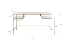 Home Office|Desks^Nkuku Nakuru Iron & Glass Desk