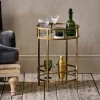 Kitchen & Dining|Living^Nkuku Nakuru Iron & Glass Drinks Table - Brass