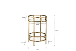 Kitchen & Dining|Living^Nkuku Nakuru Iron & Glass Drinks Table - Brass