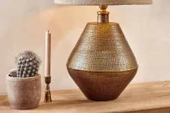 Table Lamps^Nkuku Nalgonda Lamp - Antique Brass - Small