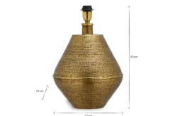 Table Lamps^Nkuku Nalgonda Lamp - Antique Brass - Large
