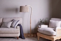 Floor Lamps^Nkuku Namira Mango Wood Floor Lamp - Natural