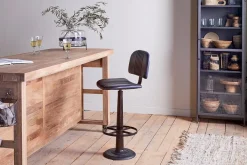 Kitchen & Dining|Bar Stools & Bar Chairs^Nkuku Narwana Bar Chair - Aged Black