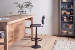 Kitchen & Dining|Bar Stools & Bar Chairs^Nkuku Narwana Bar Chair - Aged Black