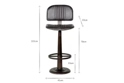 Kitchen & Dining|Bar Stools & Bar Chairs^Nkuku Narwana Bar Chair - Aged Black
