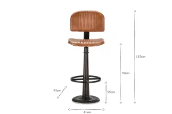 Kitchen & Dining|Bar Stools & Bar Chairs^Nkuku Narwana Bar Chair - Aged Tan