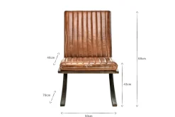 Living|Occasional Chairs^Nkuku Narwana Ribbed Leather Lounger - Aged Tan