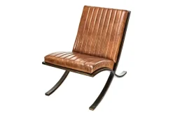 Living|Occasional Chairs^Nkuku Narwana Ribbed Leather Lounger - Aged Tan