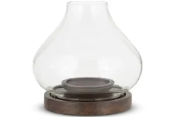 Decorative Home Accessories|Lanterns^Nkuku Naryla Mango Wood Lantern - & Clear Dark Stain