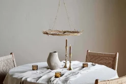 Christmas Table|Wreaths & Garlands^Nkuku Natesa Hanging Wreath - Brass