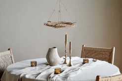 Christmas Table|Wreaths & Garlands^Nkuku Natesa Hanging Wreath - Brass
