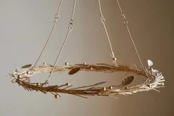 Christmas Table|Wreaths & Garlands^Nkuku Natesa Hanging Wreath - Brass