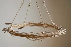 Christmas Table|Wreaths & Garlands^Nkuku Natesa Hanging Wreath - Brass