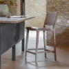 Kitchen & Dining|Bar Stools & Bar Chairs^Nkuku Nayan Leather & Jute Counter Chair - Tan