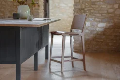 Kitchen & Dining|Bar Stools & Bar Chairs^Nkuku Nayan Leather & Jute Counter Chair - Tan