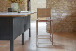 Kitchen & Dining|Bar Stools & Bar Chairs^Nkuku Nayan Leather & Jute Counter Chair - Tan