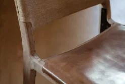 Kitchen & Dining|Bar Stools & Bar Chairs^Nkuku Nayan Leather & Jute Counter Chair - Tan