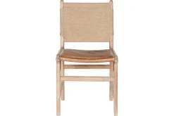 Kitchen & Dining|Dining Chairs & Benches^Nkuku Nayan Leather & Jute Dining Chair - Tan