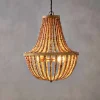 Statement Lighting|Pendant Lighting^Nkuku Neela Mango Wood Pendant - Natural