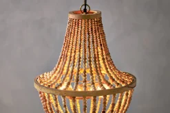 Statement Lighting|Pendant Lighting^Nkuku Neela Mango Wood Pendant - Natural