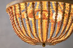 Statement Lighting|Pendant Lighting^Nkuku Neela Mango Wood Pendant - Natural