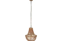 Statement Lighting|Pendant Lighting^Nkuku Neela Mango Wood Pendant - Natural