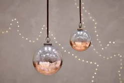 Giant Baubles|Baubles & Tree Decorations^Nkuku Nevasa Giant Bauble Round - Clear & Antique Copper
