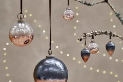 Giant Baubles|Baubles & Tree Decorations^Nkuku Nevasa Giant Bauble Round - Clear & Antique Copper