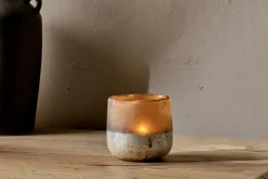 Decorative Home Accessories|Candle Holders^Nkuku Ngolo Tealight Holder - Antiqued Amber