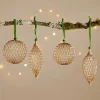 Baubles & Tree Decorations|New Christmas^Nkuku Nirav Wire Baubles - Brass (Set of 4)