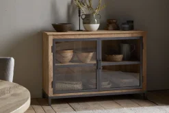 Kitchen Storage|Home Office^Nkuku Nirvi Mango Wood & Iron Sideboard - Black